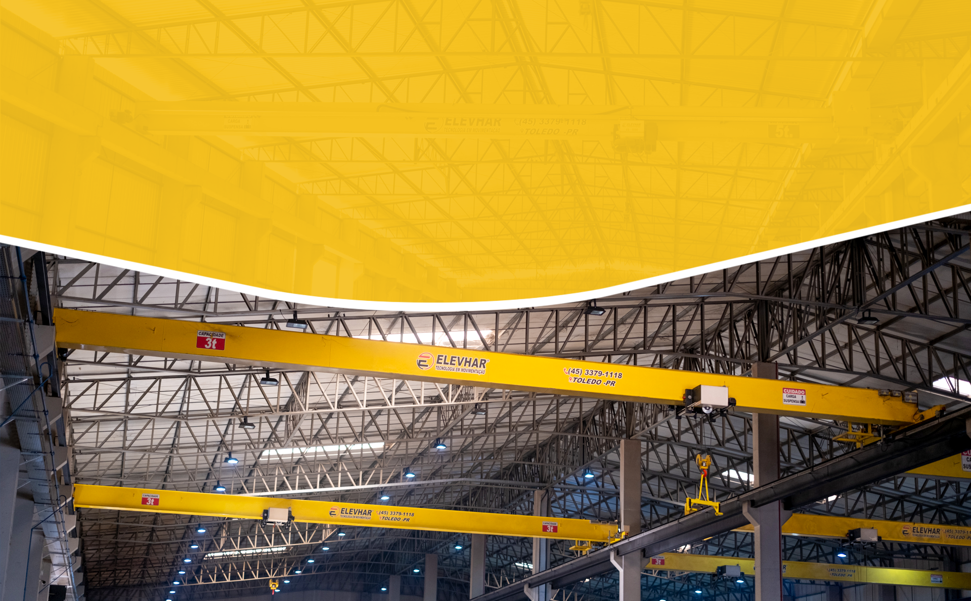 Banner Elevhar - Talha Elétrica e VSL-1000 - Tecnologia em Movimentação Industrial